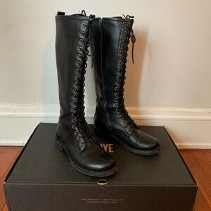 Frye Veronica Combat Tall Boots Size 9B